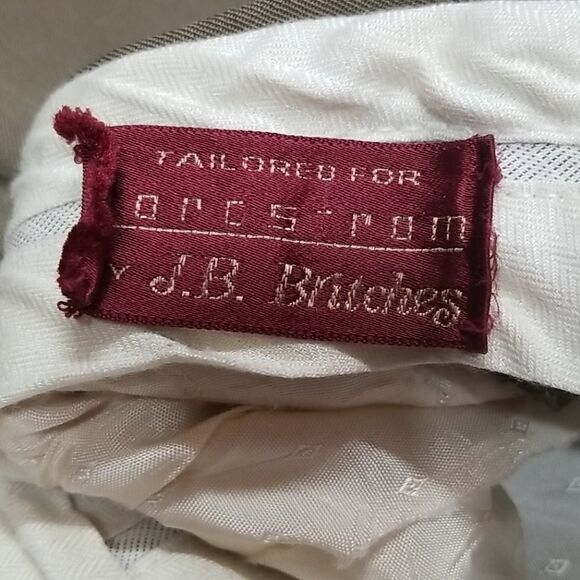 JB Britches Pants Men's 36x30 Nordstrom 100% Pure Virgin Wool Vintage Tan Preppy - Picture 4 of 10